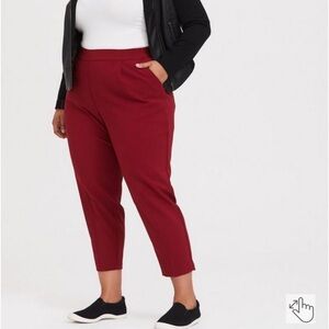 Torrid High Rise Ankle Pant Dark Red Pull-up Sz 3X